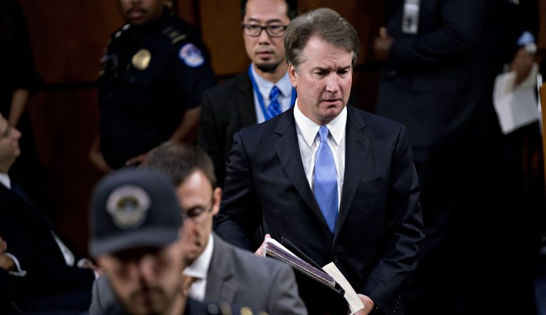 Brett Kavanaugh, President Trump's nominee to the Supreme Court, arrives to a Senate Judiciary Committee confirmation hearing in Washington, D.C., on Sept. 7, 2018.