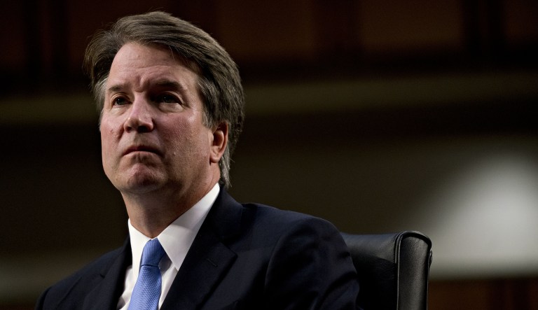 Brett Kavanaugh, President Trump's nominee to the Supreme Court, listens during a Senate Judiciary Committee confirmation hearing in Washington, D.C., on Sept. 7, 2018.