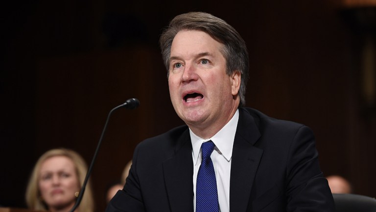 Brett Kavanaugh, U.S. Supreme Court associate justice nominee, speaks during a Senate Judiciary Committee hearing.