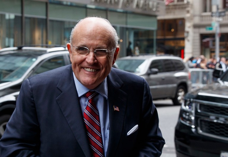 Former New York mayor Rudy Giuliani said he would be open to serving in President-elect Donald Trump's administration. (AP Photo/ Evan Vucci)