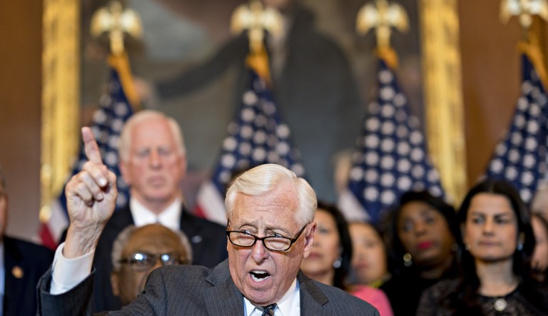 House Majority Leader Steny Hoyer, a Democrat from Maryland, speaks during a news conference unveiling healthcare legislation at the U.S. Capitol in Washington, D.C., on Tuesday, March 26, 2019.