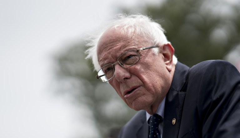 Sen. Bernie Sanders, I-Vt., speaks during a news conference introducing the Inclusive Prosperity Act on Capitol Hill in Washington, D.C., on Wednesday, May 22, 2019.