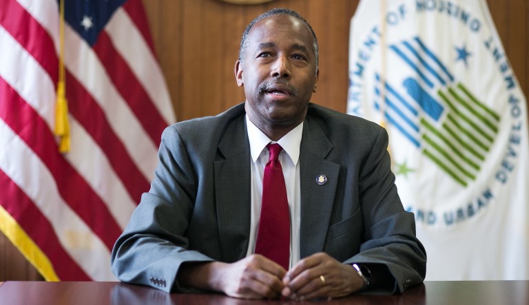 Housing and Urban Development Secretary Ben Carson talks to the Washington Examiner. 