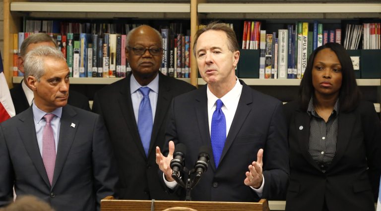 Head of Chicago Public Schools says the union is having trouble dealing with reality. (AP Photo/Charles Rex Arbogast)