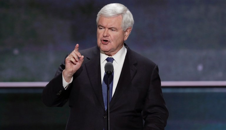 Gingrich said people who are used to having a better deal are criticizing Trump as pulling the United States back from the rest of the world. (AP Photo/J. Scott Applewhite)
