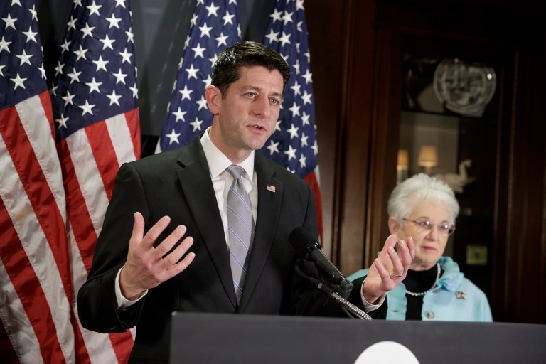 House Speaker Paul Ryan along with Rep. Virginia Foxx, chair of the House Committee on Education and the Workforce following a GOP strategy session. According to Foxx, the teacher preparation rule is 