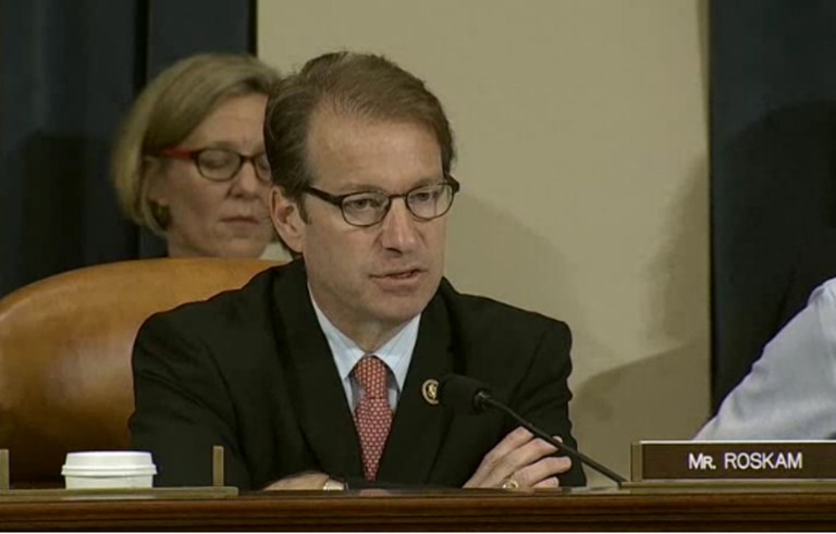 Rep. Peter Roskam pressed Clinton on an Aug. 21, 2011 email from Jake Sullivan, in which Sullivan outlined a list of reasons why and how Clinton could take credit for what was then considered a successful intervention in Libya to depose Muammar Gadhafi.