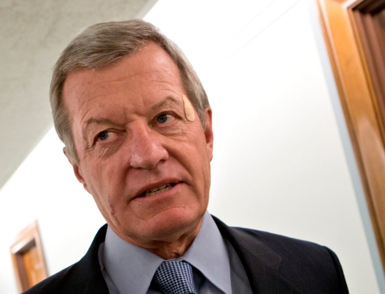 FILE - In this Sept. 19, 2012 file photo, Senate Finance Committee Chairman Max Baucus, D-Mont. speaks reporters on Capitol Hill in Washington. According to Democratic officials: The six-term Democratic Sen. Max Baucus plans to retire. (AP Photo/J. Scott Applewhite, File)