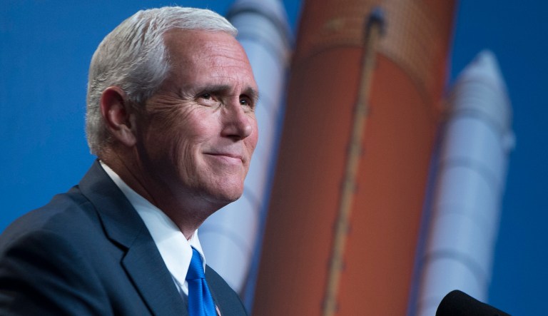 Vice President Mike Pence vowed to make space exploration a priority for the U.S. (Bill Ingalls/NASA via AP)