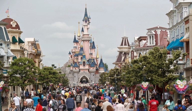 On Monday, protesters in favor of codifying the Deferred Action for Childhood Arrivals program temporarily blocked access to one area of Disneyland in Anaheim, Calif. (AP Photo/Michel Euler, File)