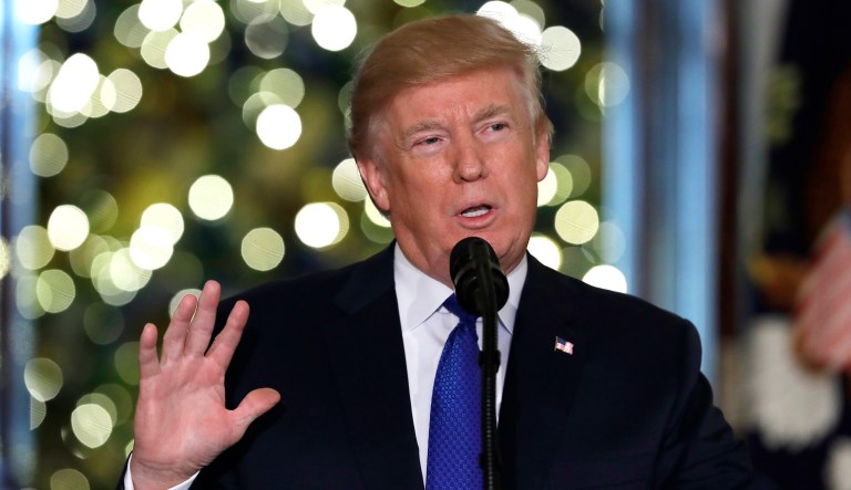 President Trump's executive order intended to allow people to buy lower-cost health insurance that can circumvent some of the mandates created under Obamacare. The Department of Labor proposed a rule that would allow smaller businesses to band together to buy health insurance. (AP Photo/Evan Vucci)