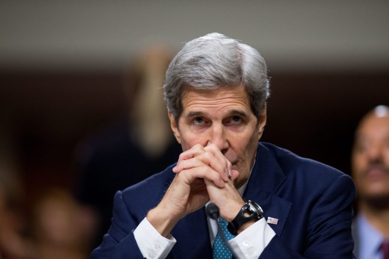 Secretary of State John Kerry, like President Obama, refuses to recognize the ideology that motivates the Islamic Republic. (AP File Photo)