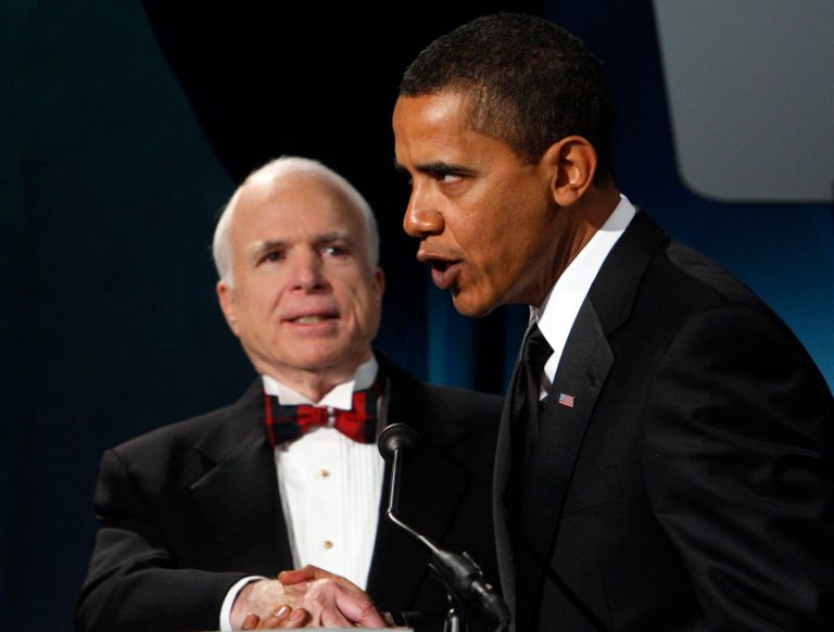 President  Obama and Sen. John McCain, R-Ariz., were opponents in the 2008 presidential election. (AP File)