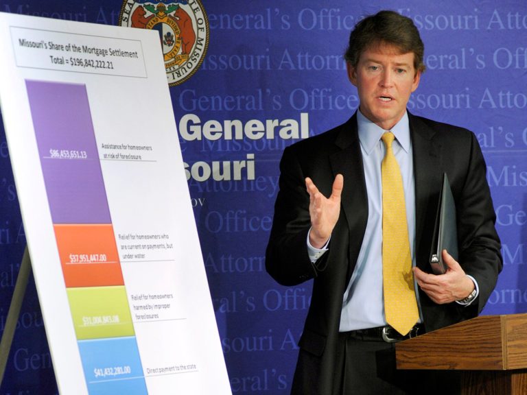Missouri Attorney General Chris KosterÂ told a group of utilities that he plans to add Missouri to the growing list of states seeking to oppose the Clean Power Plan in federal court. (AP Photo/Kelley McCall)