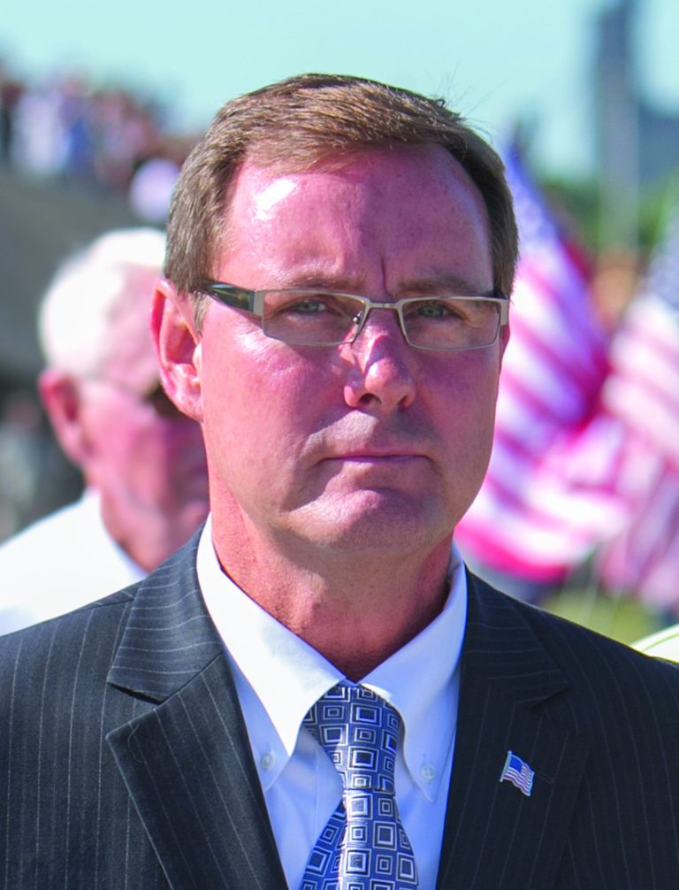 This file photo from July 25, 2011 shows Neb. Lt. Governor Rick Sheehy in Fremont, Neb. On Saturday, Feb. 2, 2013, Lt. Gov. Sheehy resigned. (AP Photo/Nati Harnik)