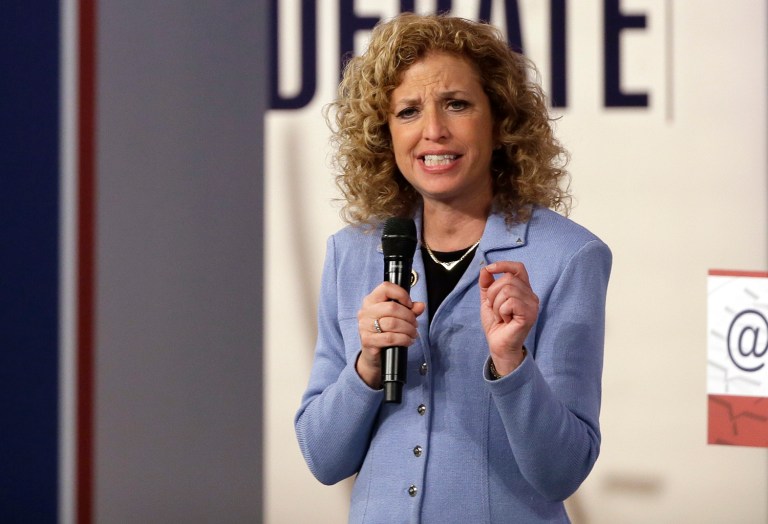 Debbie Wasserman Schultz was a lightning rod for Democratic criticism of the party, directing fire away from the White House. (AP Photo/Charlie Neibergall)