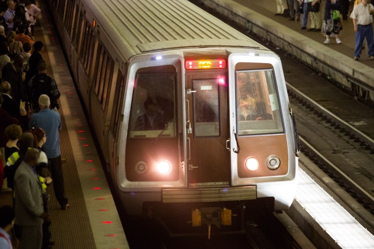 Rush hour on Washington D.C. Metro, Monday, May, 21, 2012