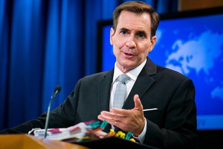 "It goes without saying that issues of cybersecurity remain a topic of discussion between us and our Russian interlocutors on a continuous basis," State Department spokesman John Kirby said. (Graeme Jennings/Examiner)