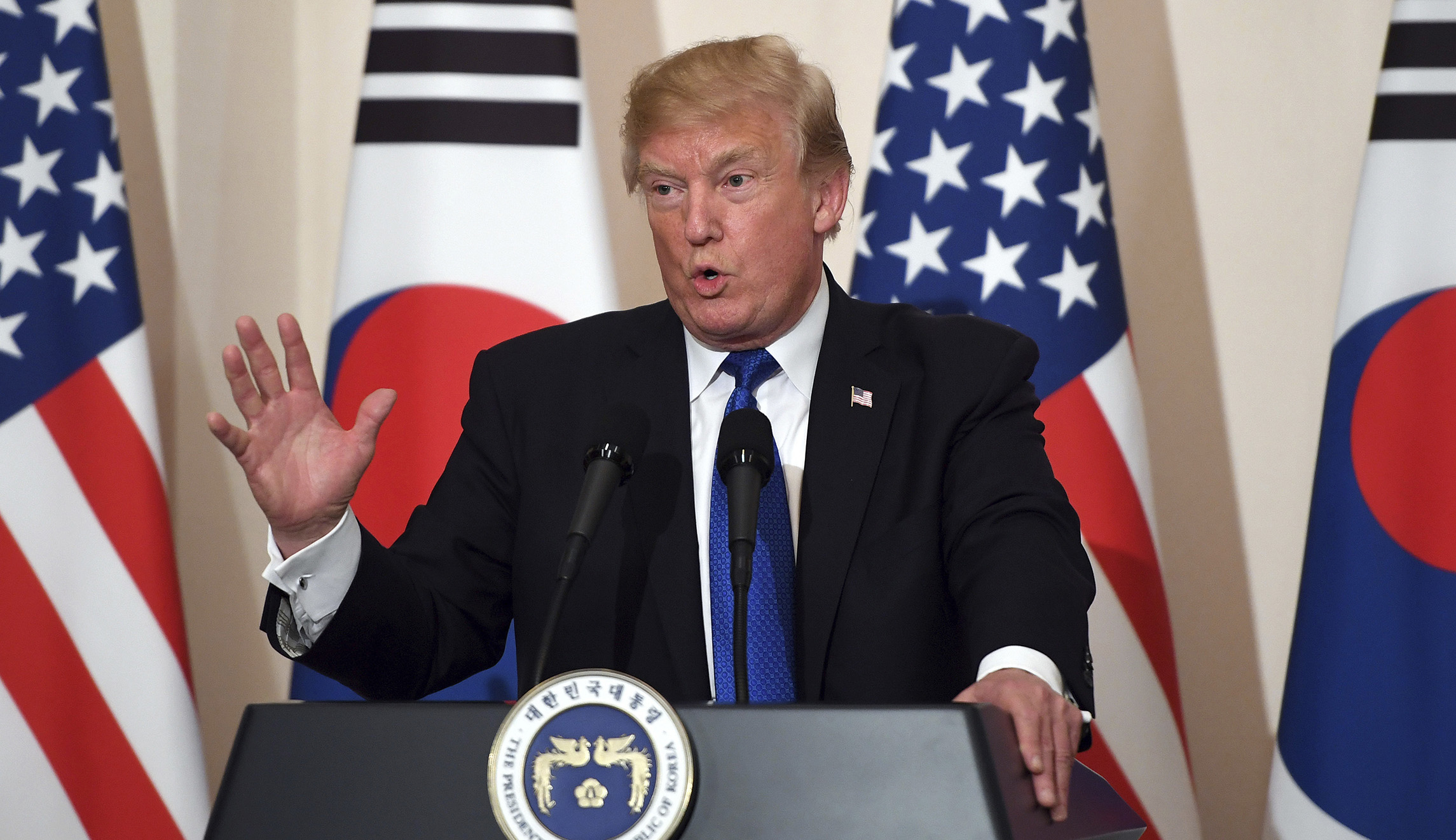 Trump pledges to use ‘all available tools short of military action’ against North Korea