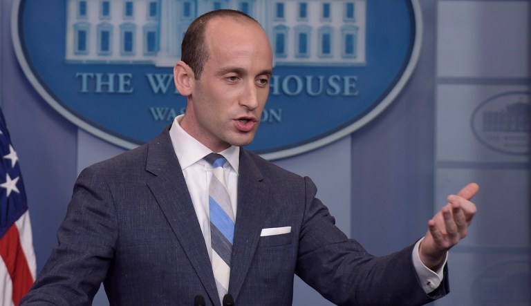 Senior White House policy adviser Stephen Miller was mentioned by three sources close to Trump who spoke to the Washington Examiner as a possible Bannon successor. (AP Photo/Susan Walsh)