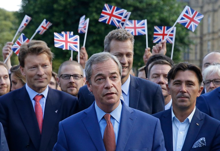 Nigel Farage said he intends to help other countries exit the European Union. (AP Photo/Matt Dunham, File)