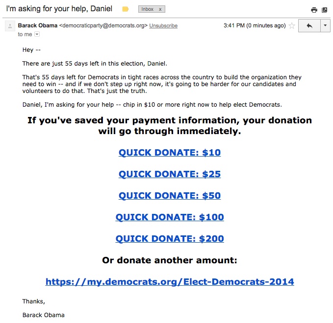 Obama Asks for Donations Before ISIS Speech