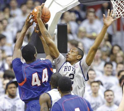Haraz Ghanbari/AP
Georgetown freshman Greg Whittington has missed 22 of 29 3-point attempts this season but has been utilized heavily on defense.