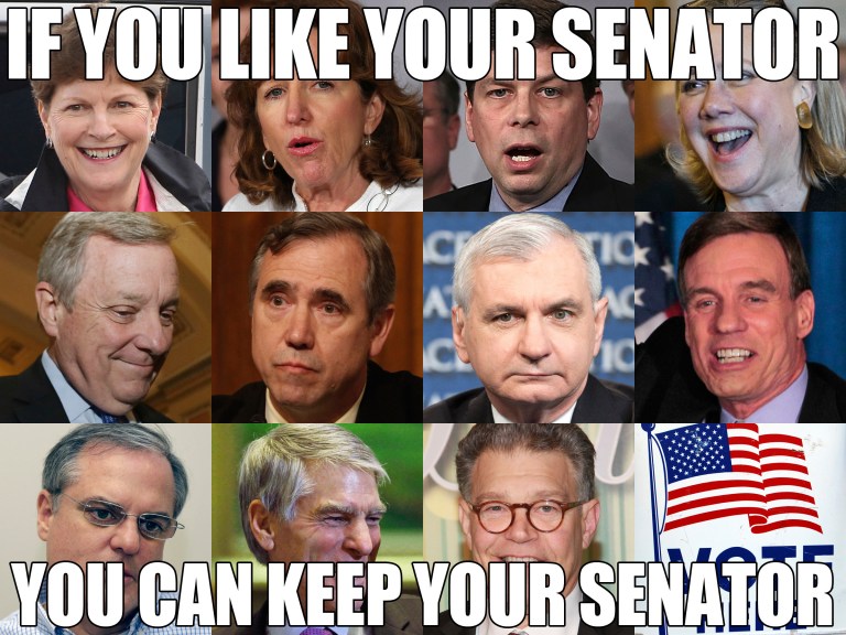 Monday meme: Vulnerable senators who defended Obamacare