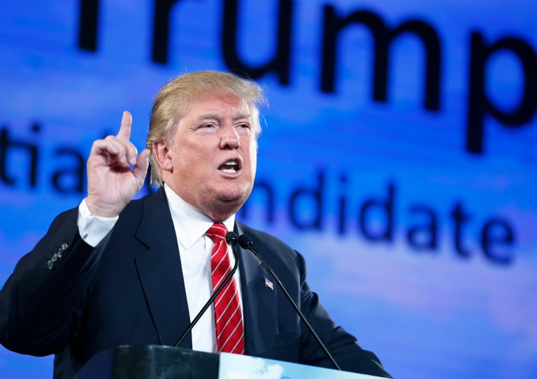 Republican presidential candidate Donald Trump speaks at FreedomFest, Saturday, July 11, 2015, in Las Vegas. (AP Photo/John Locher)