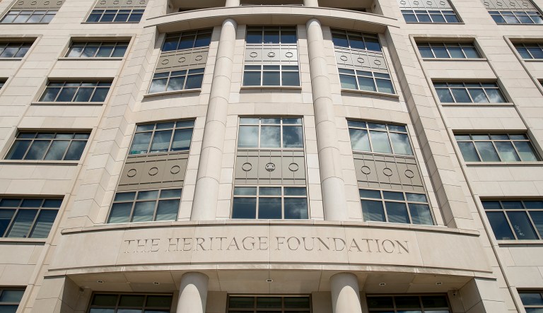 The Heritage Foundation is considering David Trulio as one of four candidates to helm the think tank. If Trulio enters Heritage's sprawling campus on 214 Massachusetts Ave., that's good news for the defense industry. (AP Andrew Harnik)