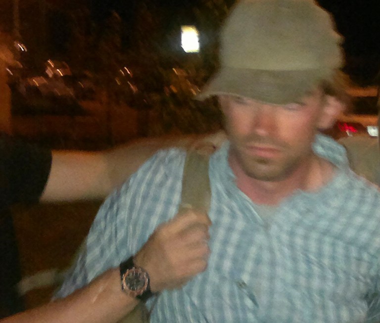 In this handout photo provided by the FSB, acronym for Russian Federal Security Service, a man claimed by FSB to be Ryan Fogle, a third secretary at the U.S. Embassy in Moscow, is detained in Moscow, early Tuesday, May 14, 2013. Russia's security services say they have caught a U.S. diplomat who they claim is a CIA agent in a red-handed attempt to recruit a Russian agent. Ryan Fogle, a third secretary at the U.S. Embassy in Moscow, was carrying special technical equipment, disguises, written instructions and a large sum of money when he was detained overnight, the FSB said in a statement Tuesday. Fogle was handed over to U.S. embassy officials, the FSB, said. (AP Photo/FSB Public Relations Center)