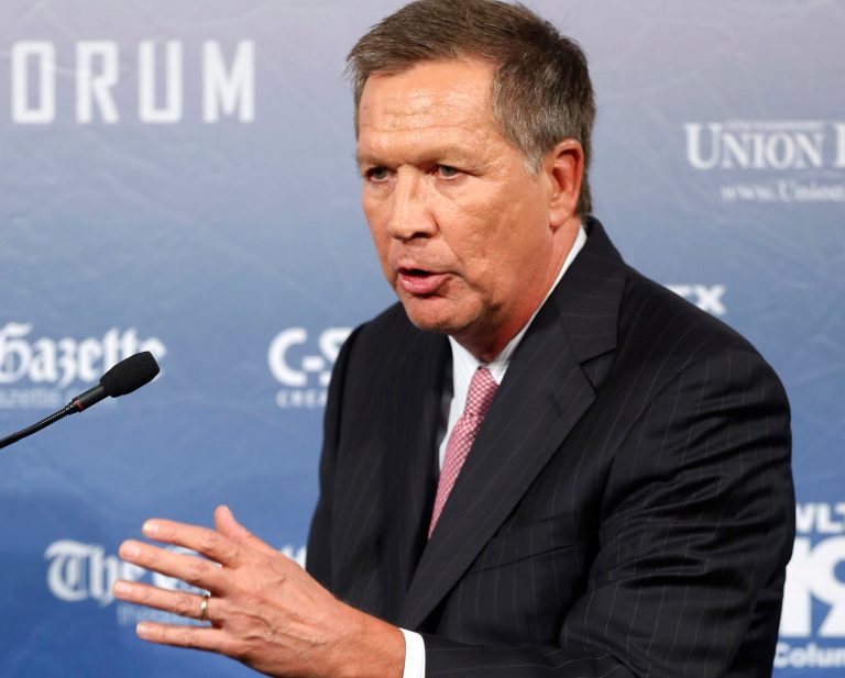 John Kasich began moving up in New Hampshire even before he formally launched his presidential campaign. (AP Photo/Jim Cole)