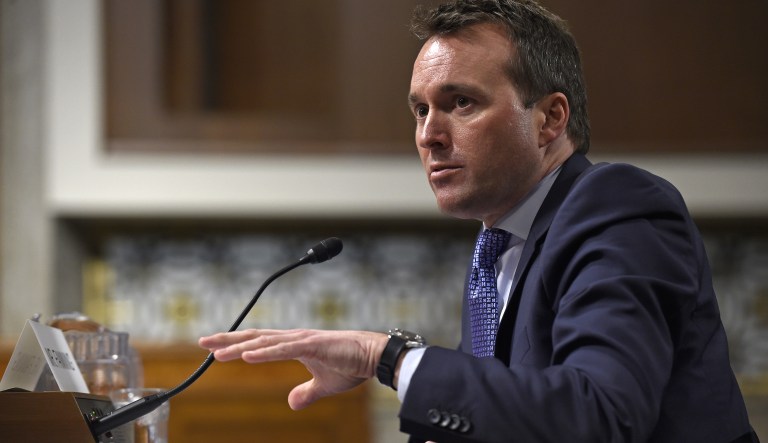 Eric Fanning, who served as Army secretary under former President Barack Obama and was the first openly gay service secretary, has been named president and CEO of the Aerospace Industries Association. (AP Photo/Susan Walsh)
