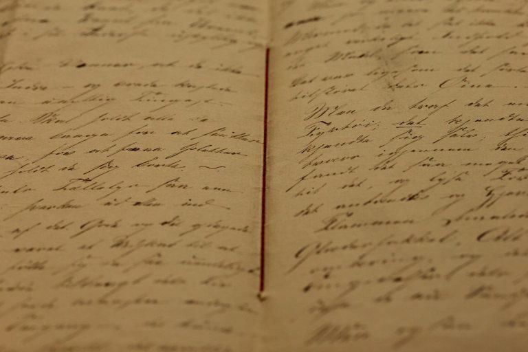   A newly found manuscript of a fairy tale by Hans Christian Andersen which has been located in Odense, pictured in the State Archives in Copenhagen, Denmark Wednesday, Dec. 12, 2012. The story of âThe Tallow Candleâ might have been written about 1823, when he was 18 year old. (AP Photo/POLFOTO, Martin Bubandt) DENMARK OUT  