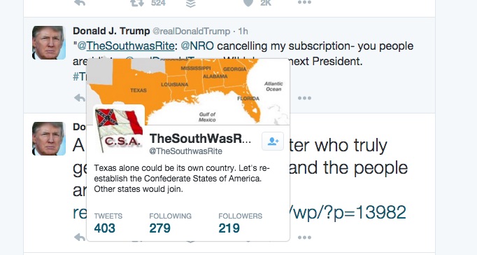 Trump's retweet comes days after Trump appeared to have retweeted a picture from a white nationalist. (Screengrab/Donald Trump Twitter)