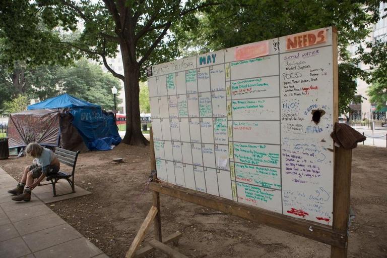 Occupiers quietly fade from McPherson Square