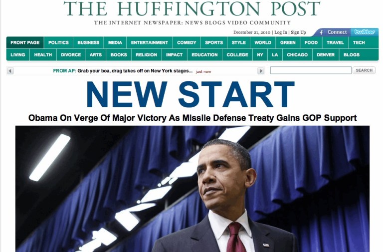 Huffington Post Calls START a “Missile Defense Treaty”