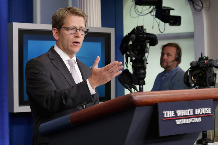 White House press secretary Jay Carney on Thursday gave a blistering response to an op-ed from Russian President Vladimir Putin which mocked the idea of American âexceptionalismâ and warned the U.S. not to strike Syria. (Chip Somodevilla/Getty Images)