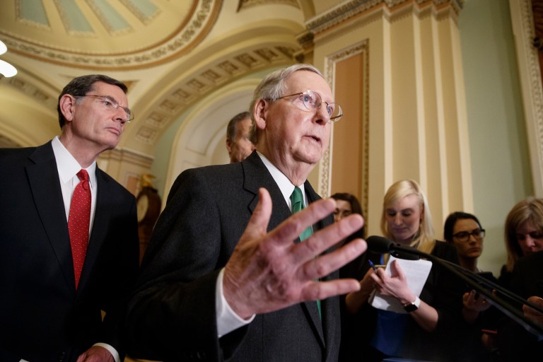 The GOP Senate's slim majority would allow only two defections. (AP Photo/J. Scott Applewhite)