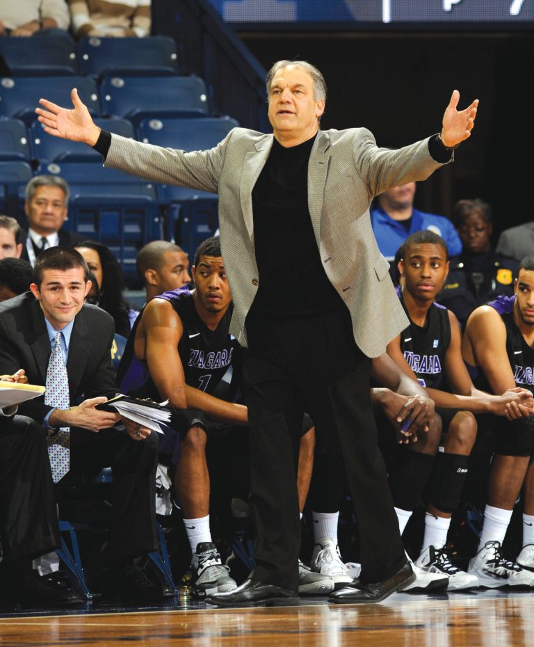 Joe Raymond/AP
With 265 victories in 15 seasons, Niagara coach Joe Mihalich has the most wins in Metro Atlantic Athletic Conference history.