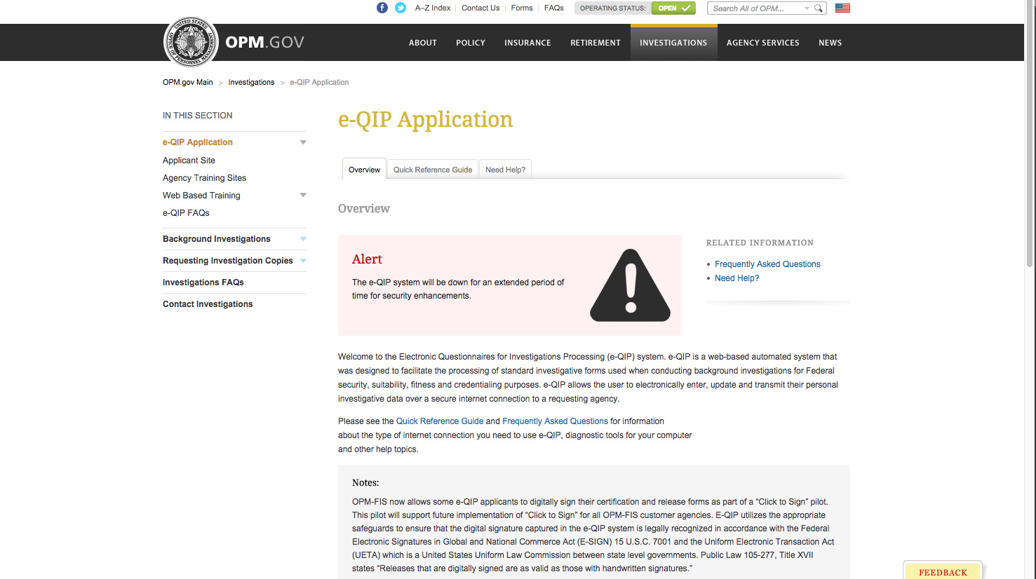 OPM shuts down background check system for ‘security enhancements’