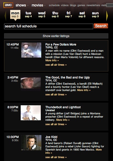 Clint Eastwood Marathon on Movie Channel