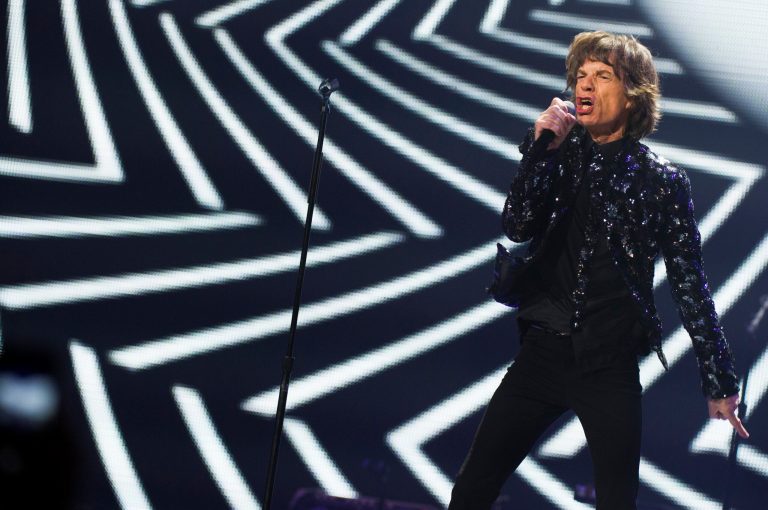   Mick Jagger of The Rolling Stones performs in concert on Saturday, Dec. 8, 2012 in New York. (Photo by Charles Sykes/Invision/AP)  
