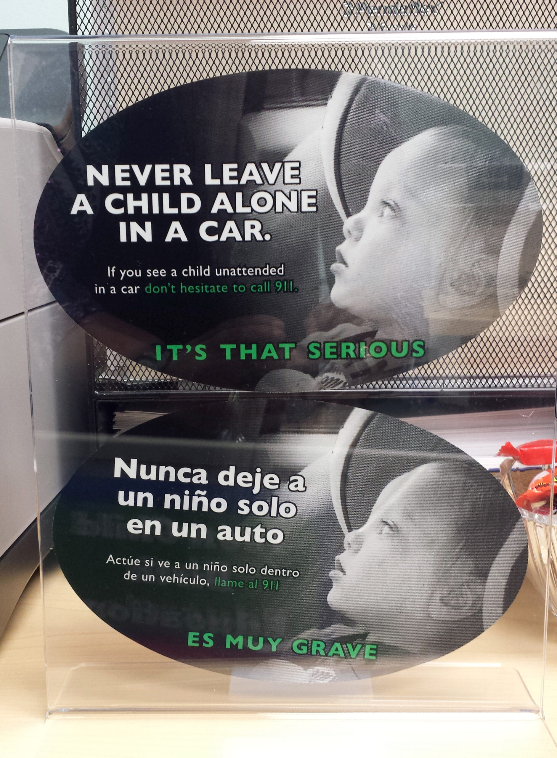 Free window decals warn of hot car danger for kids