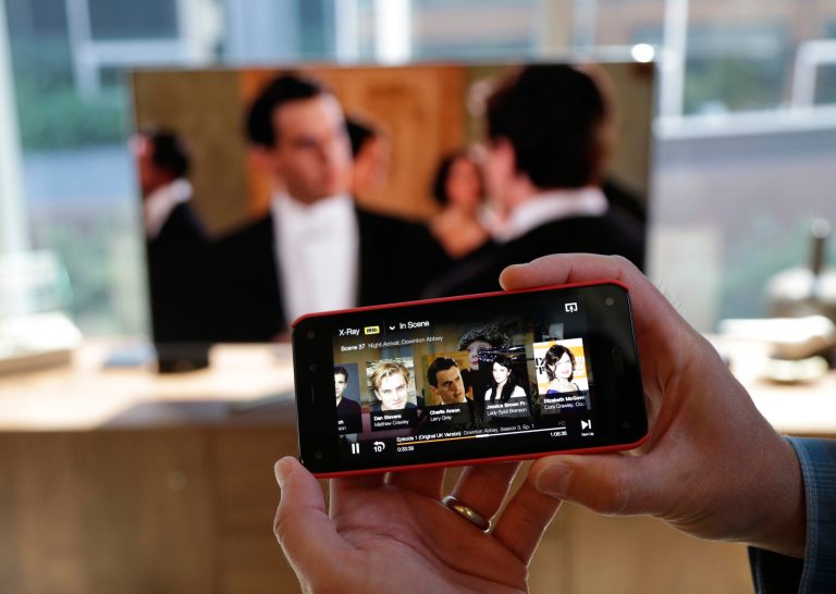 The feature that lets the new Amazon Fire Phone send a movie or TV show wirelessly to a compatible television while the the phone serves as a 