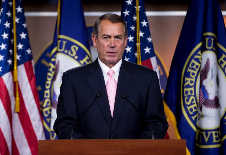 House Speaker John Boehner says he's committed to passing a major trade deal as soon as possible, but he has not figured a way out of Congress' logjam on legislation that's a priority for President Obama. (AP Photo/Pablo Martinez Monsivais, File)