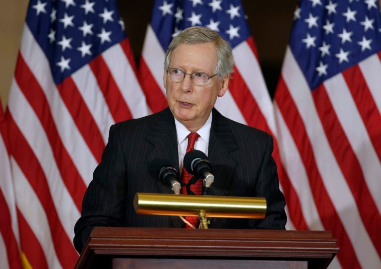 Senate Majority Leader Mitch McConnellÂ vows to repeal the president's far-reaching climate rules.Â (AP Photo/Alex Brandon)