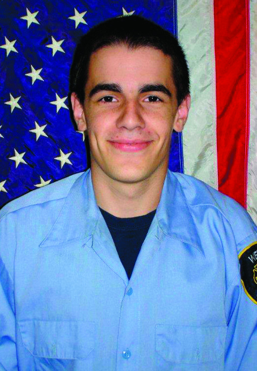 This undated image provided by the West Webster fire department shows firefighter Tomasz Kaczowka. Tomasz Kaczowka. 19, was killed when William Spengler, 62, who served 17 years in prison for the 1980 hammer killing of his grandmother, armed himself with a revolver, a shotgun and a semiautomatic rifle before he set his house on fire to lure first responders into a death trap before dawn Monday, Dec. 24, 2012. (AP Photo/West Webster Fire Department)