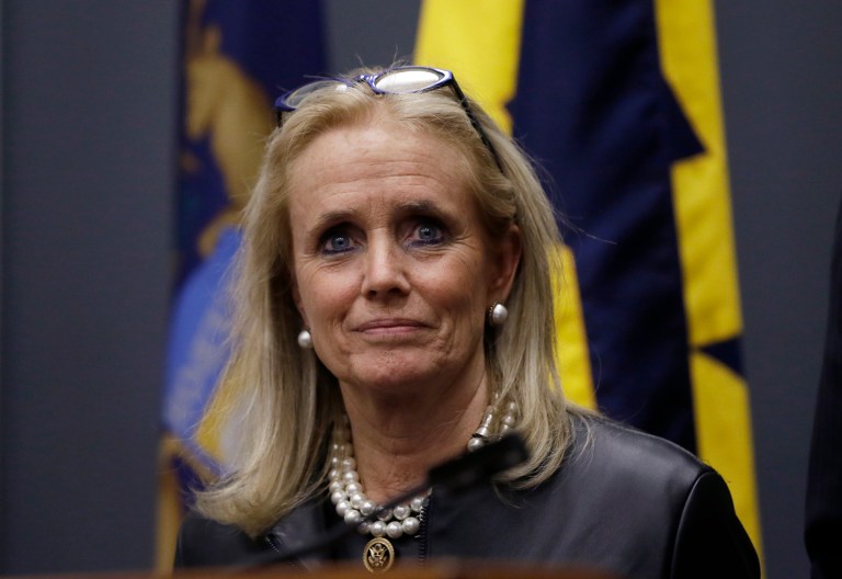 Rep. Debbie Dingell, D-Mich., says she's continuing to back House Minority Leader Nancy Pelosi because she has the interests of the whole caucus at heart, not just the white working class. (AP Photo/Carlos Osorio)