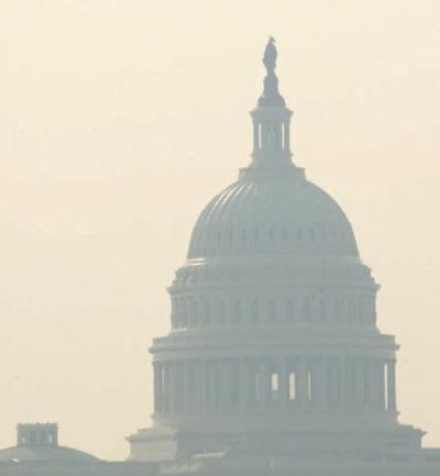 The Baltimore and Washington areas are the two smoggiest cities on the East Coast, according to a report released Wednesday.-Stefan Zaklin/Getty Images